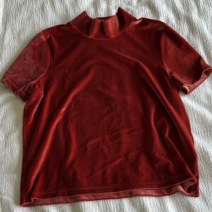 Madewell Rich Red Short Sleeve Top